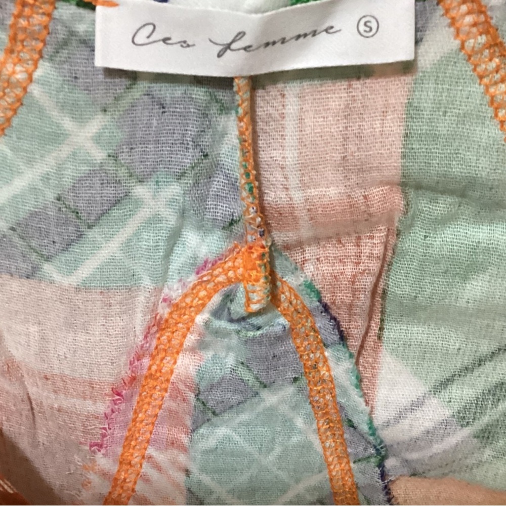 Ces Femme Multi Color Patchwork Mini Sundress (NW… - image 11